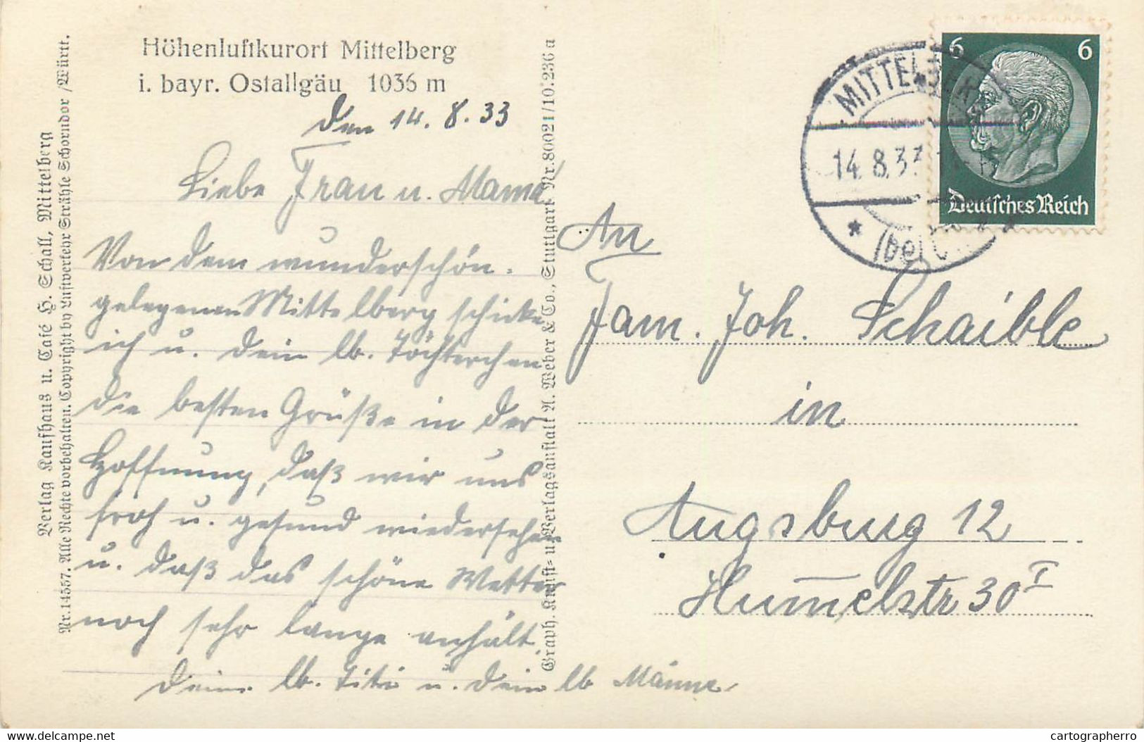 Hohenluftkurort Mittelberg 1933 - Mittelberg