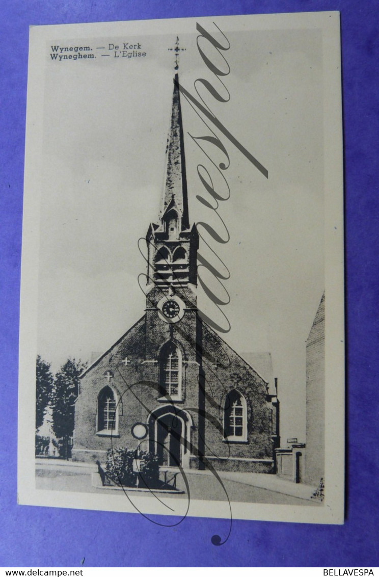 Wijnegem  Straat Tabak En Rookwaren Oud Mexique Antwerpen & Kerk, 2 X Cpa - Wijnegem