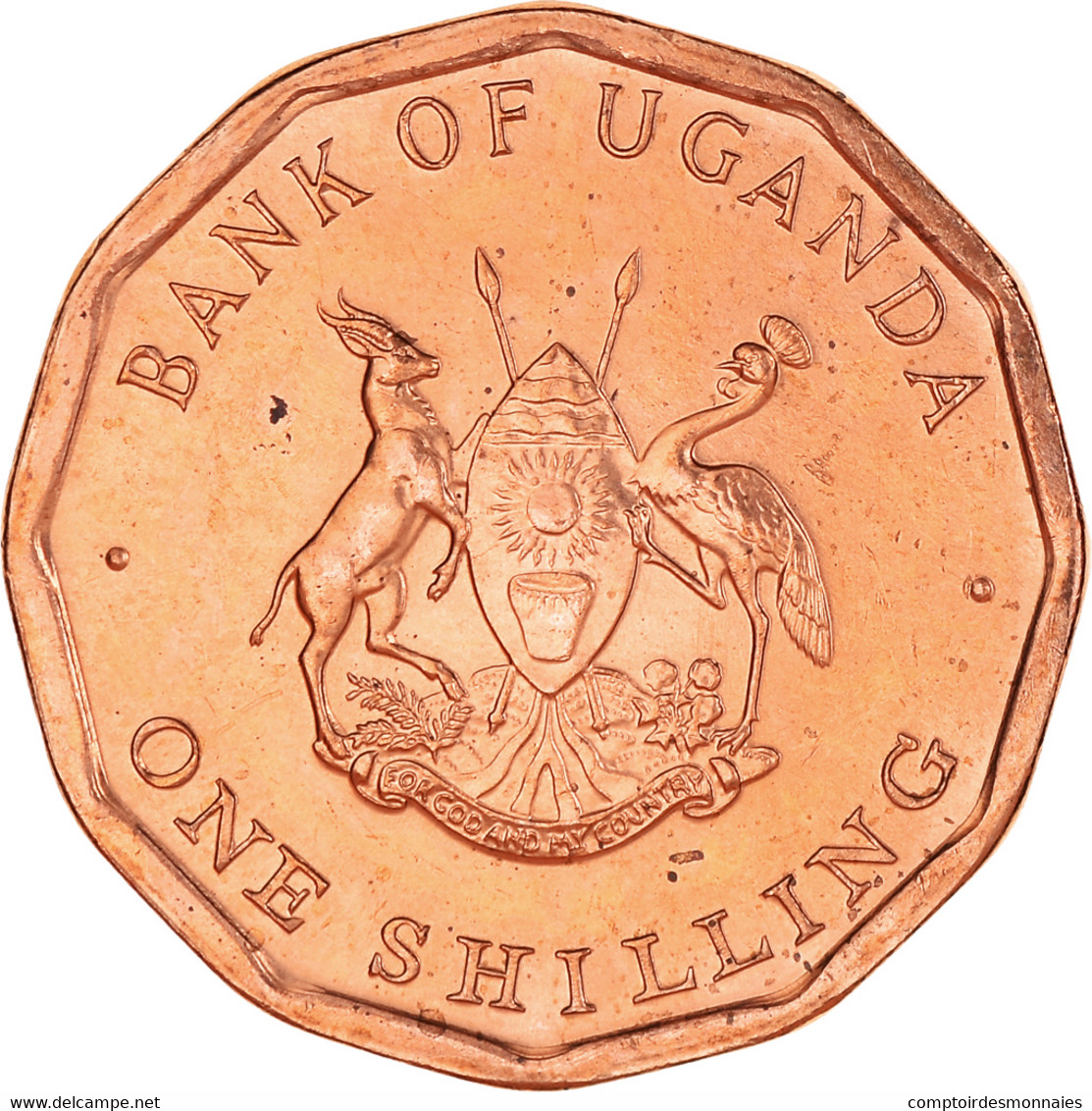 Monnaie, Ouganda, Shilling, 1987, SPL+, Cuivre Plaqué Acier, KM:27 - Uganda