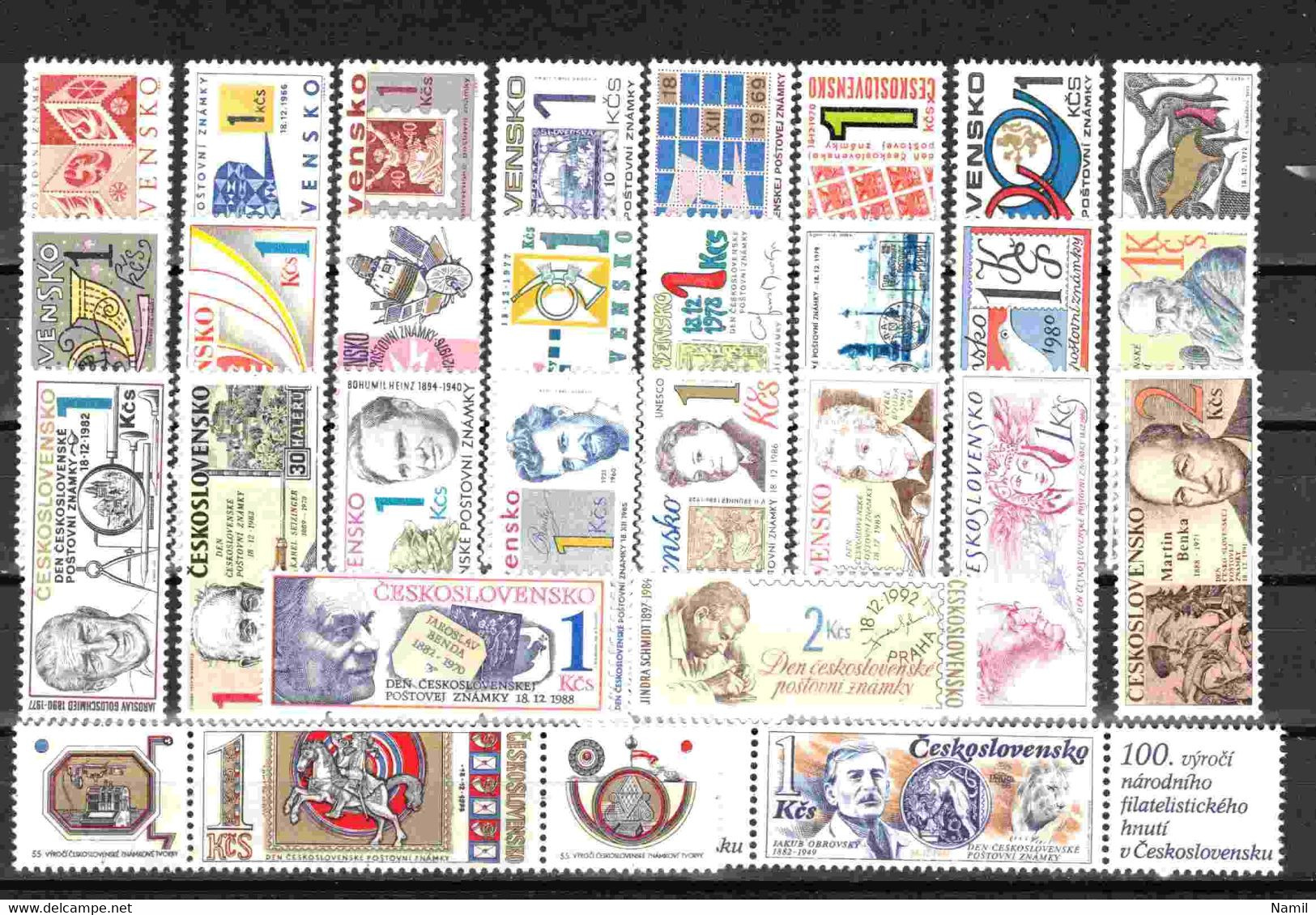 ** Tchécoslovaquie 1965-1992 - Journée Du Timbre - Collection Complete - Collections, Lots & Series