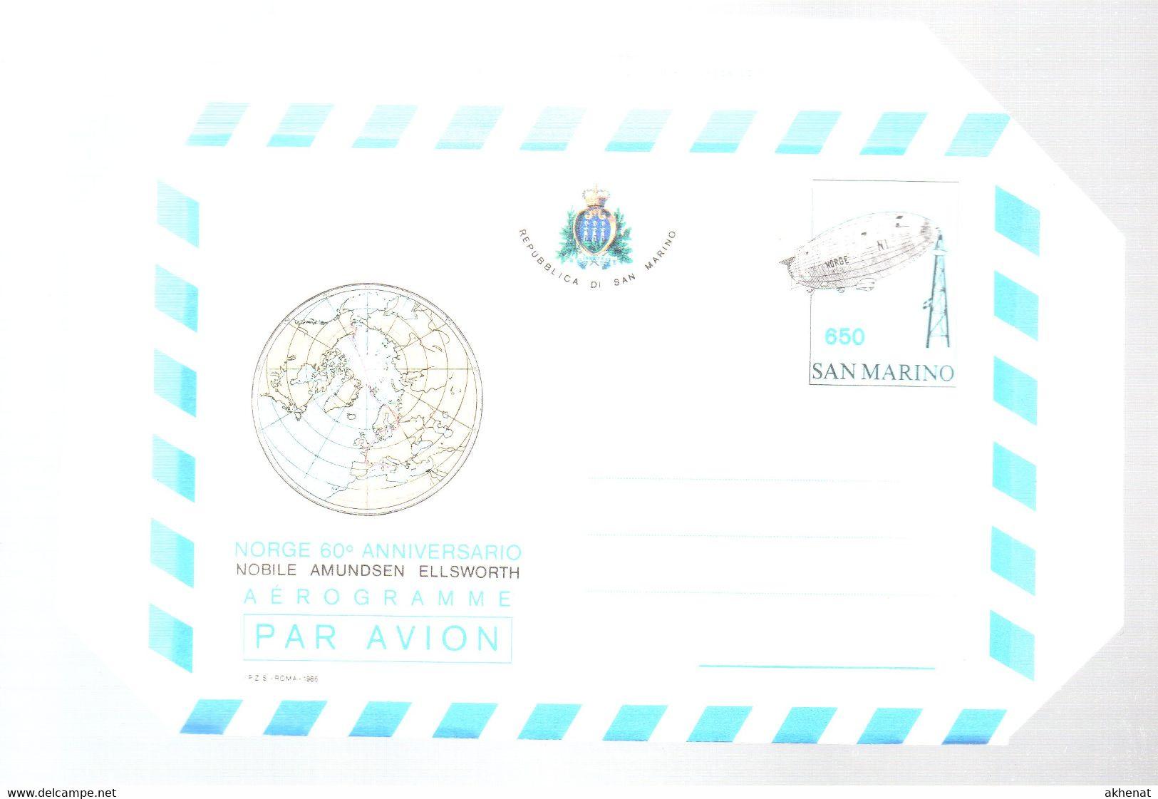 296EML - SAN MARINO , Aerogrammi : Lotticino Di Sei Diverse Emissioni - Entiers Postaux