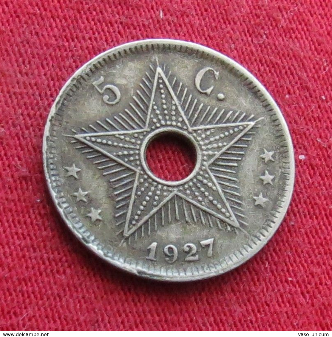 Congo Belgian 5 Centimes 1927  Belgish  #2 - Otros & Sin Clasificación