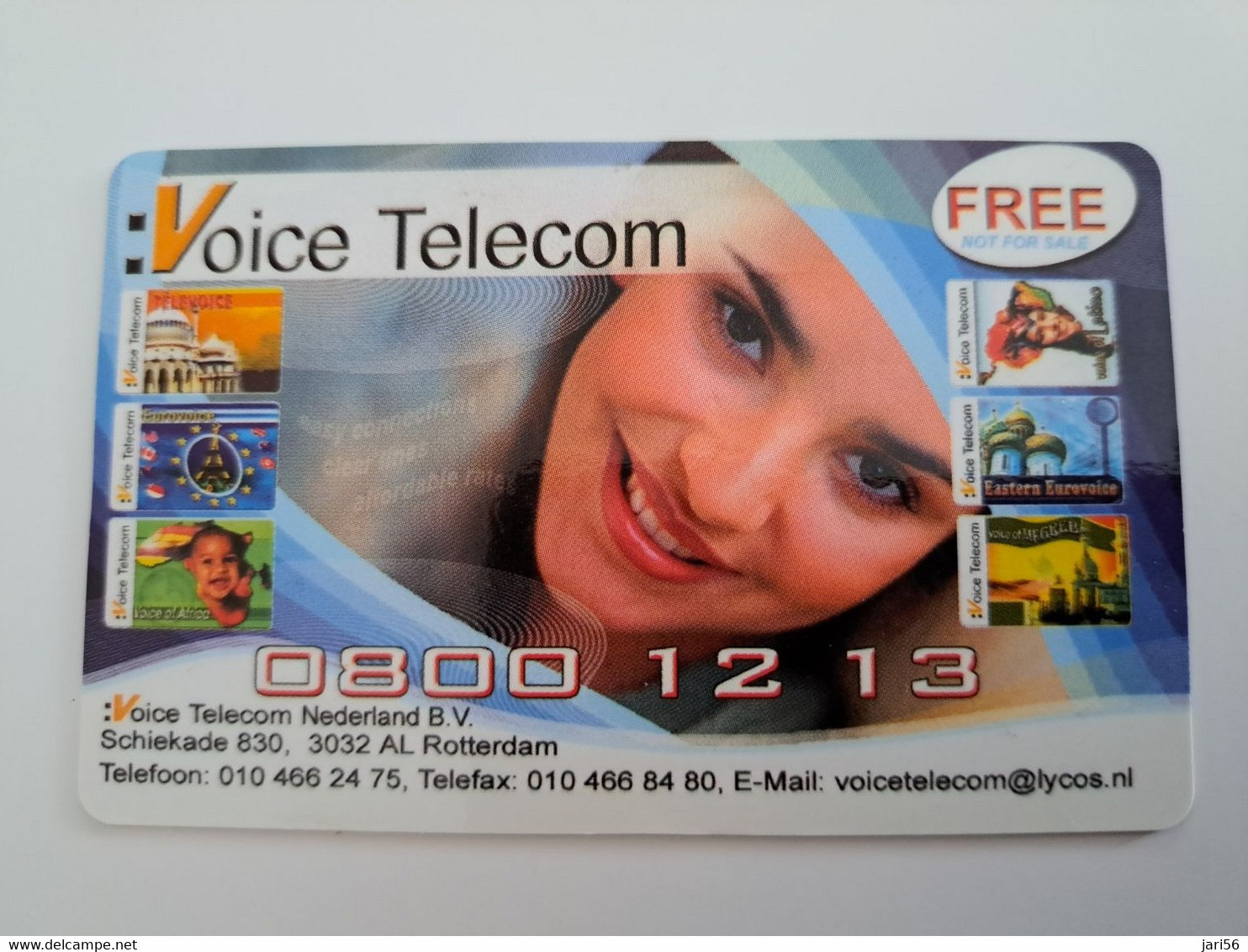 NETHERLANDS   FL 25,-  VOICE TELECOM/ CARD ON CARD /  OLDER CARD    PREPAID  Nice Used  ** 11891** - [3] Handy-, Prepaid- U. Aufladkarten