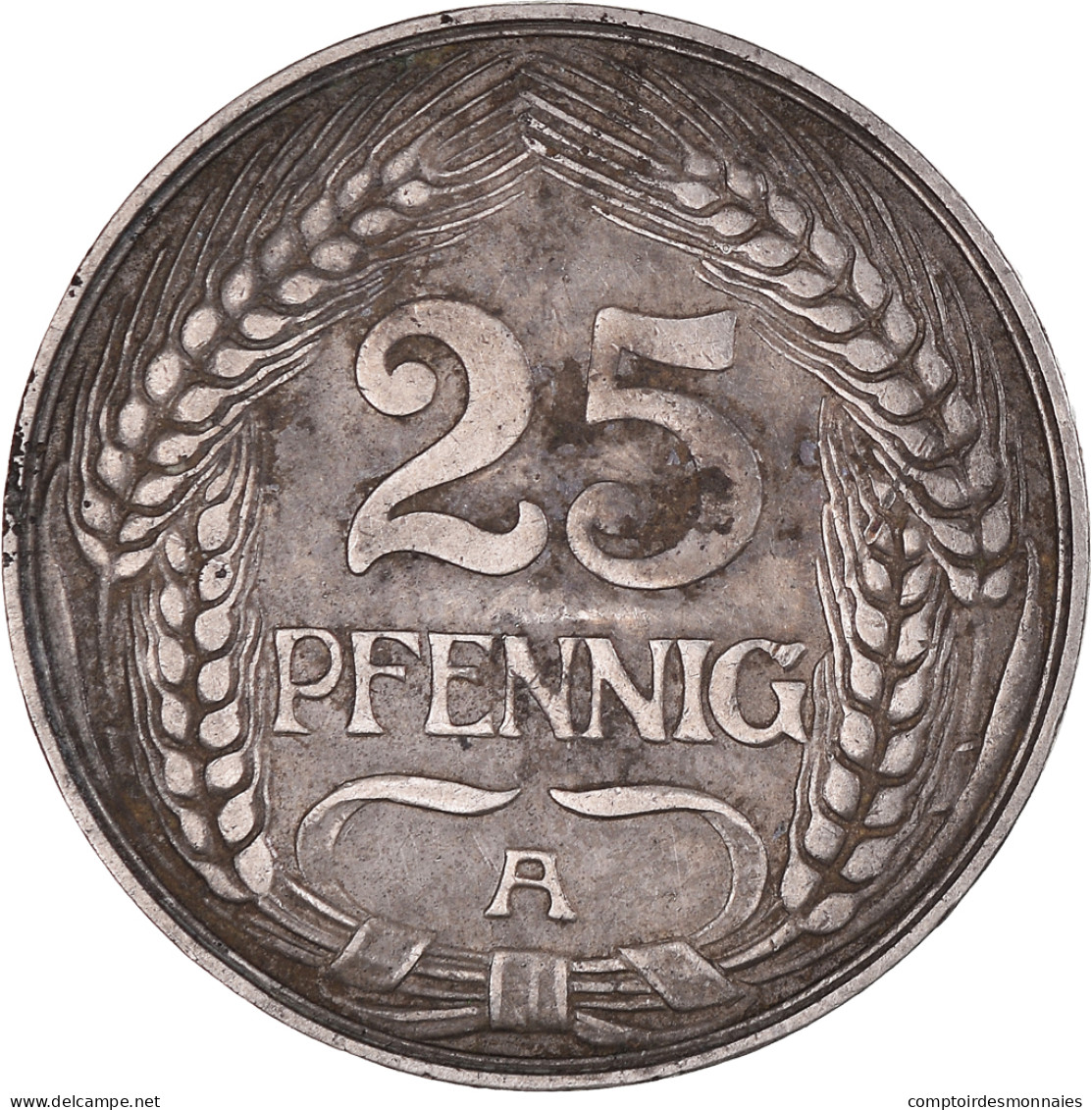 Monnaie, Empire Allemand, Wilhelm II, 25 Pfennig, 1910, Berlin, TTB, Nickel - 25 Pfennig