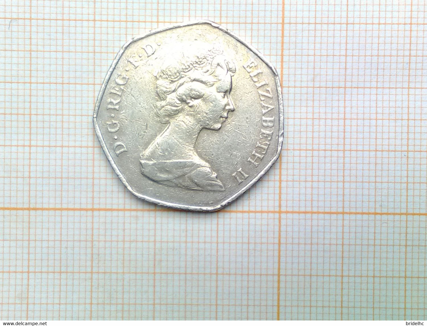 Royaume-Uni 50 Pence Elisabeth II 1973 - 50 Pence