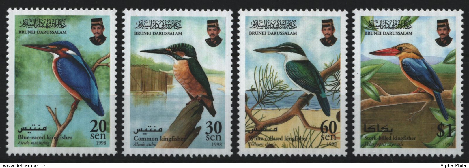 Brunei 1998 - Mi-Nr. 552-555 ** - MNH - Vögel / Birds - Brunei (1984-...)