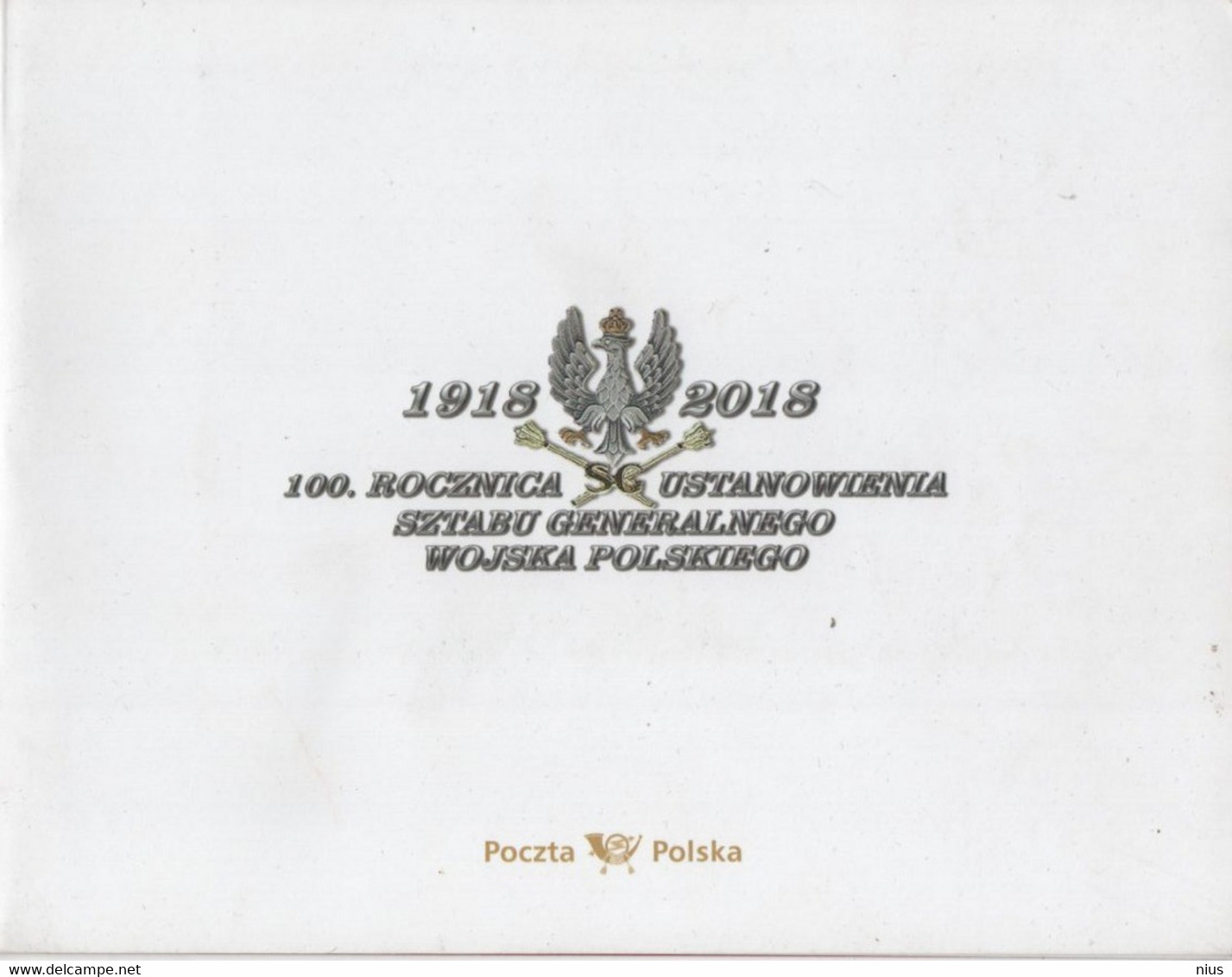 Poland Polska 2018 100th Anniversary Of The Establishment Of The General Staff Of The Polish Army, Post Cards X2 Booklet - Cuadernillos