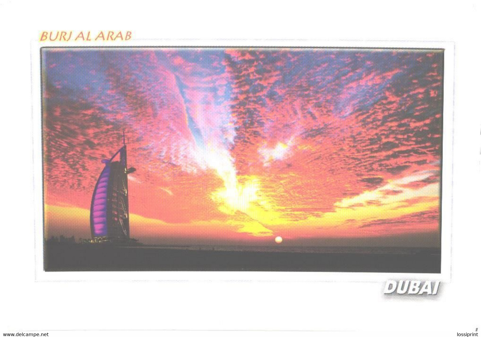 United Arab Emirates:Dubai, Burj Al Arab, Hotel At Sunset - Verenigde Arabische Emiraten