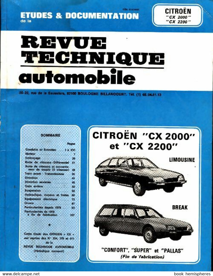 Citröen CX 2000, CX 2200 De Collectif (1986) - Motorfietsen