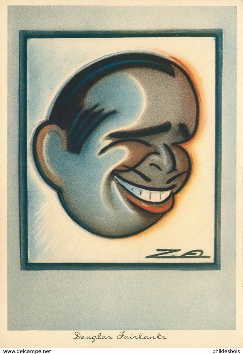 Caricature Nino ZA Artiste Douglas FAIRBANKS - Artisti