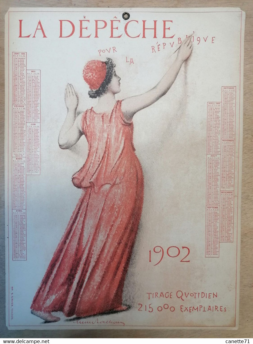 Calendrier La Dépeche 1902 - Grand Format : 1901-20