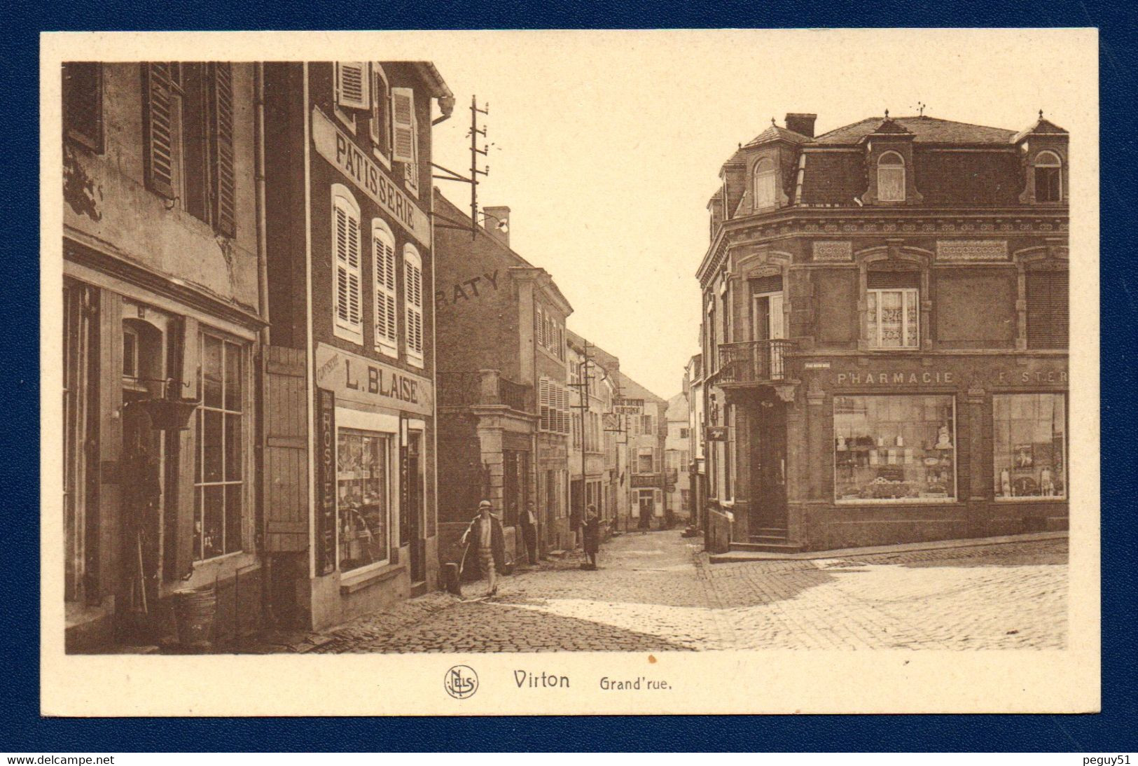 Virton. Grand' Rue. Hôtel. Bureau De Tabacs. Raty. Pâtisserie L. Blaise. Pharmacie. - Virton