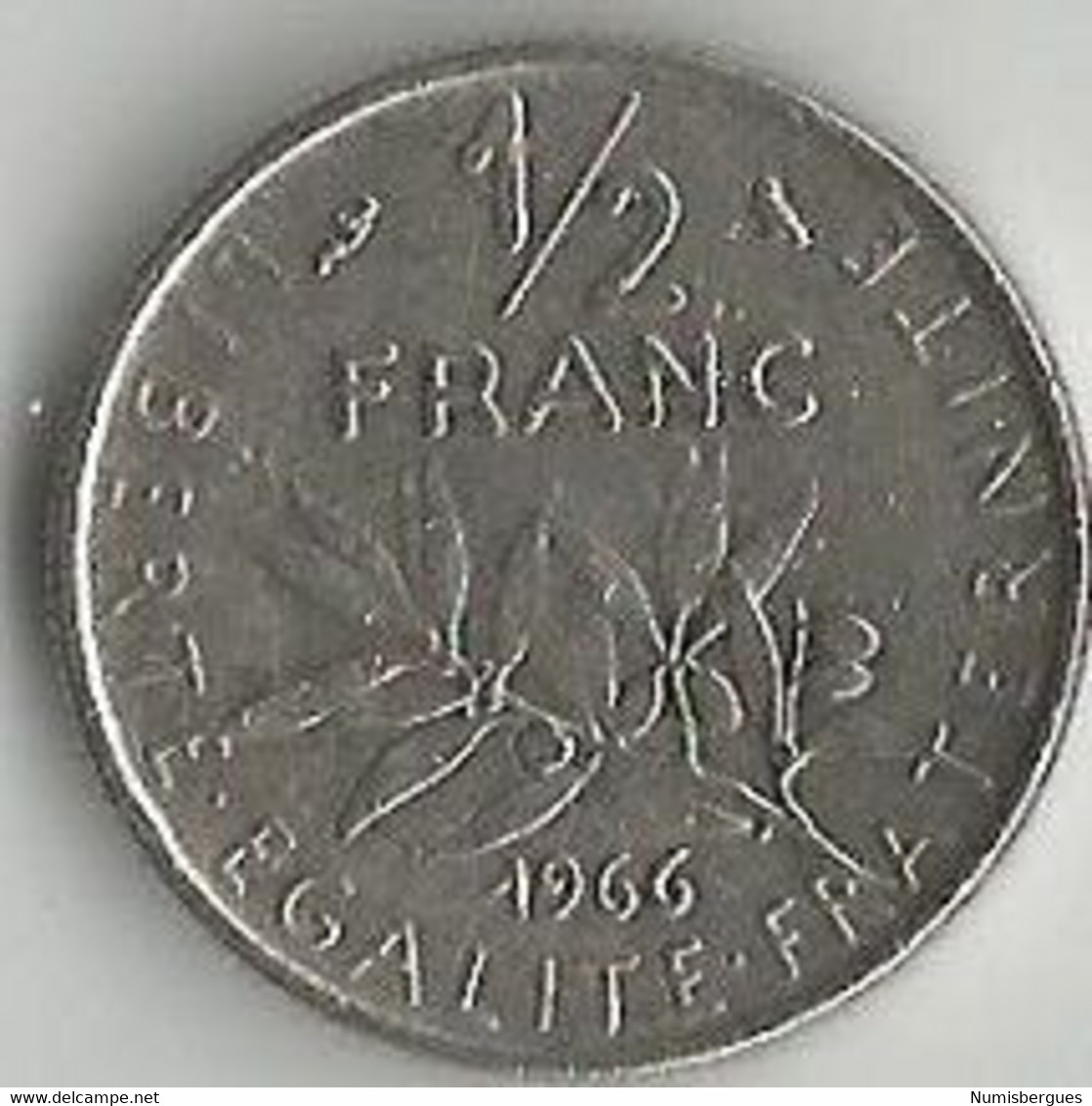 Pièce De Monnaie 50 Centimes Semeuse 1966 - 50 Centimes