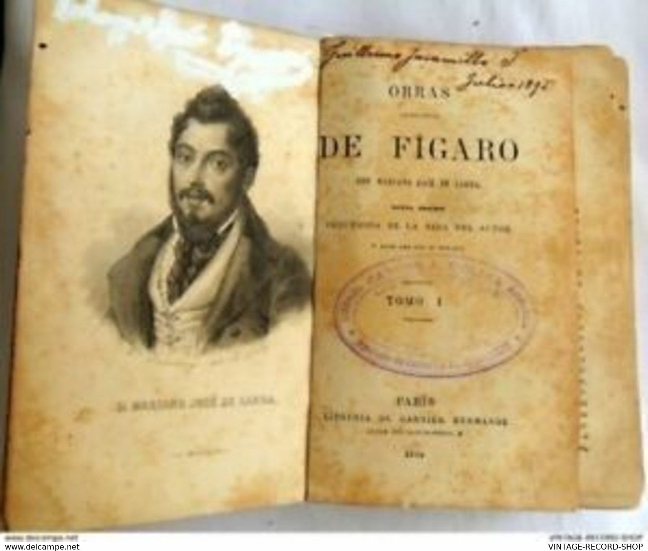 Fígaro. Tomo I. (Español) Leather Bound – 1 Enero 1889 De Don Mariano José De Larra 1889 - Literatura