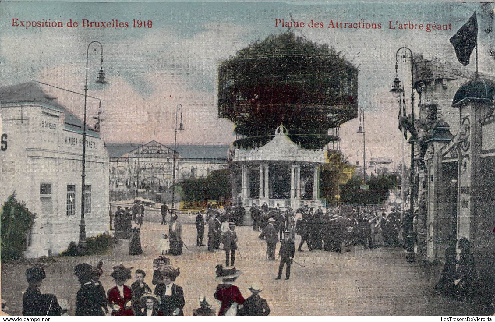 CPA Belgique - BRUXELLES - Exposition Universelle 1910 - Plaine Des Attractions - L'Arbre Géant - Weltausstellungen