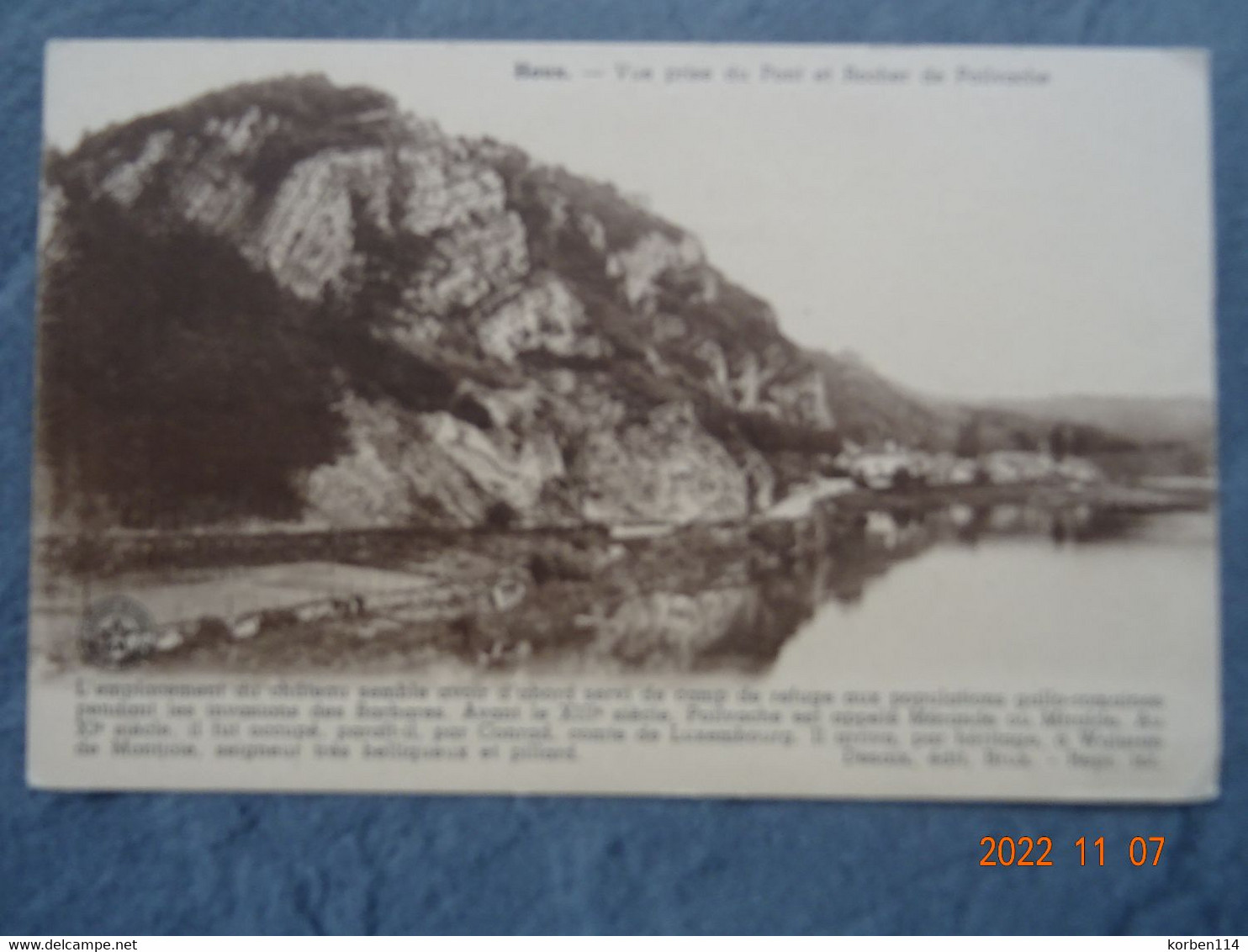 HOUX  VUE PRISE DU PONT ET ROCHER DE POILVACHE  +  CARTE D'HONEUR - Yvoir