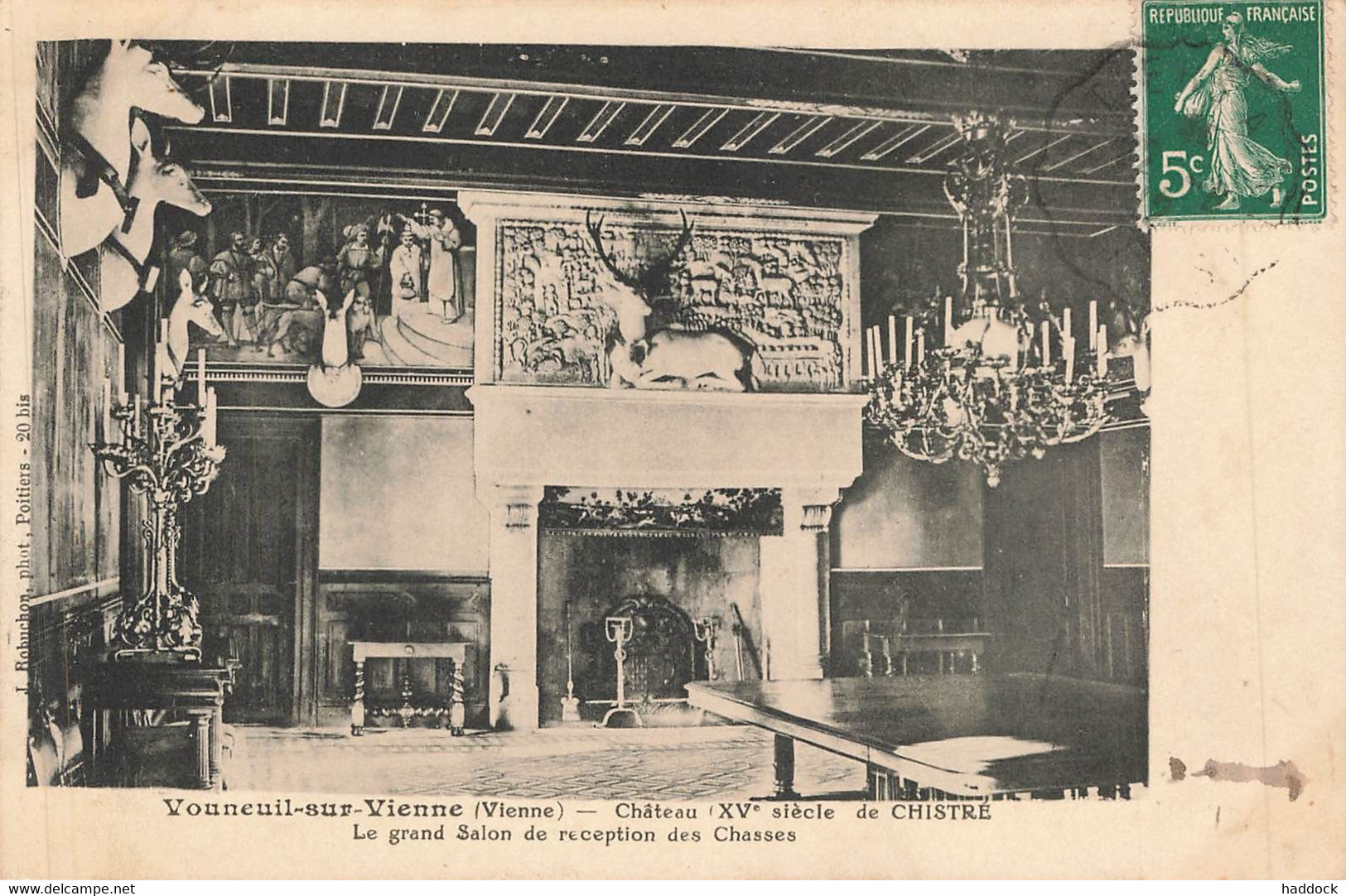 VOUNEUIL SUR VIENNE : CHATEAU DE CHISTRE - LE GRAND SALON DE RECEPTION DES CHASSES - Vouneuil Sur Vienne