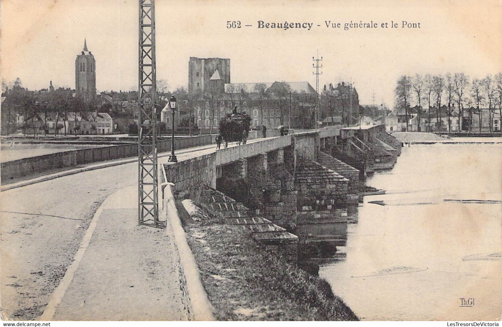 CPA France - Loiret - Beaugency - Vue Générale Et Le Pont - Animée - Charrette Avec Chargement - Th. Gl. - Beaugency