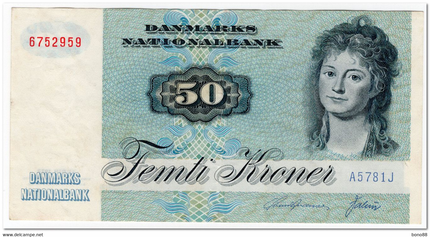DENMARK,50 KRONER,1978,P.50c,VF - Danemark