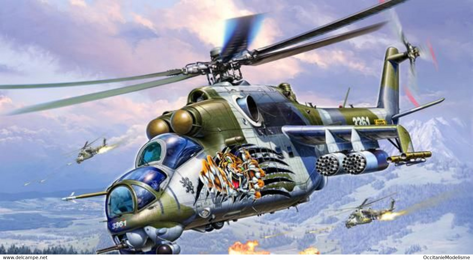 Revell - MIL Mi-24 V Hind E Maquette Hélicoptère Kit Plastique Réf. 04839 Neuf NBO 1/72 - Hélicoptères