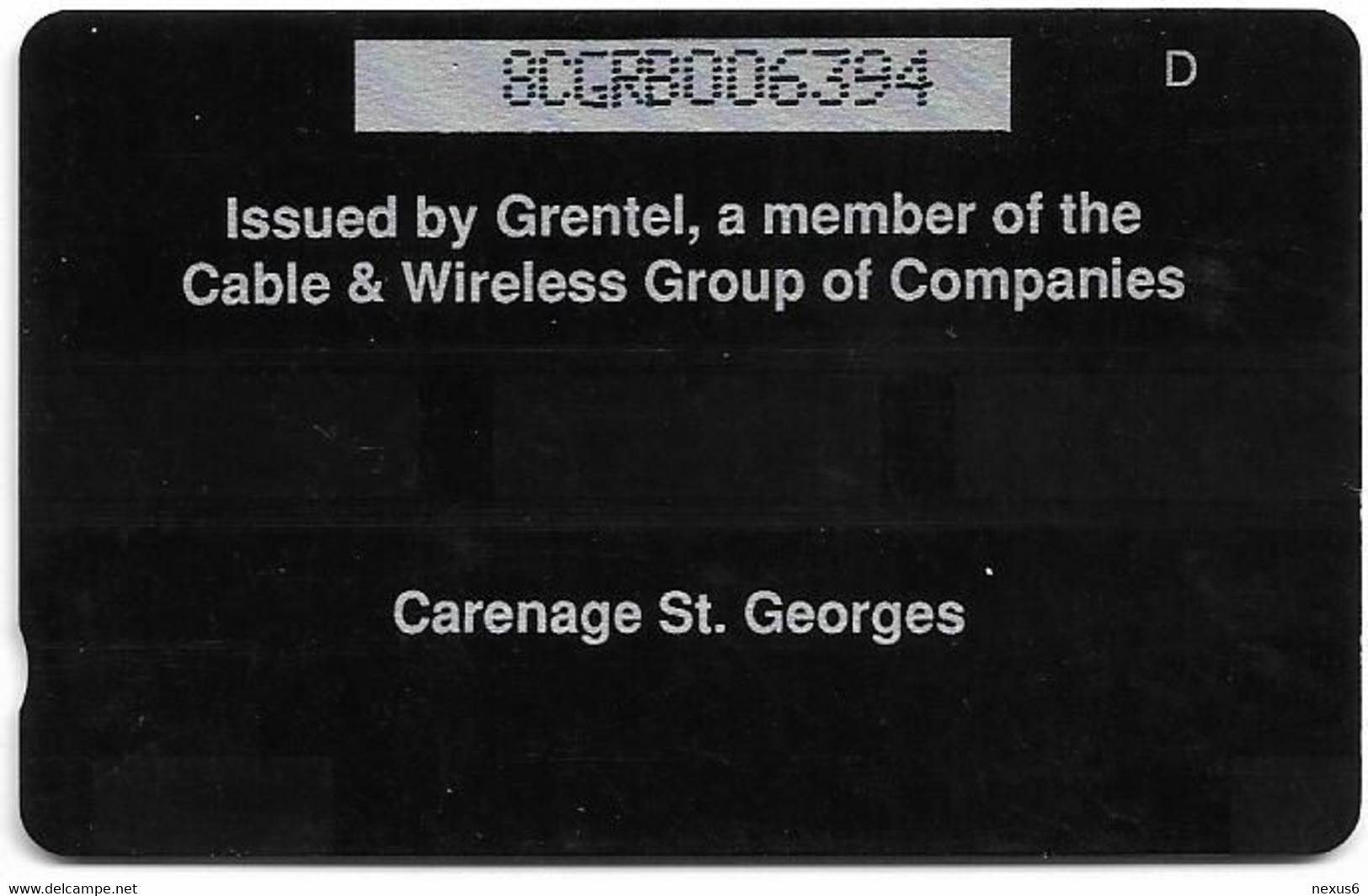 Grenada - C&W (GPT) - Carenage St. Georges - 8CGRB - 1994, 11.129ex, Used - Grenade