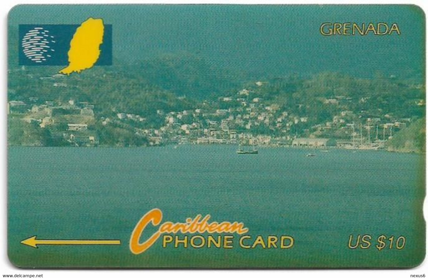 Grenada - C&W (GPT) - Entering Port St. Georges - 7CGRA - 1993, 10.000ex, Used - Grenada (Granada)