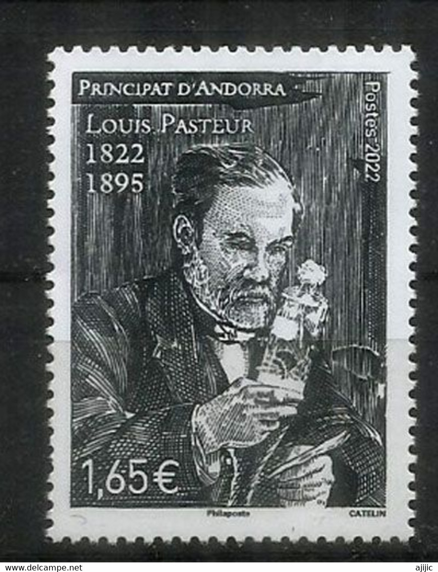 ANDORRA. Louis Pasteur, Né En 1822 (200 Ième Anniversaire De Sa Naissance. Timbre Neuf ** Andorre 2022 - Louis Pasteur