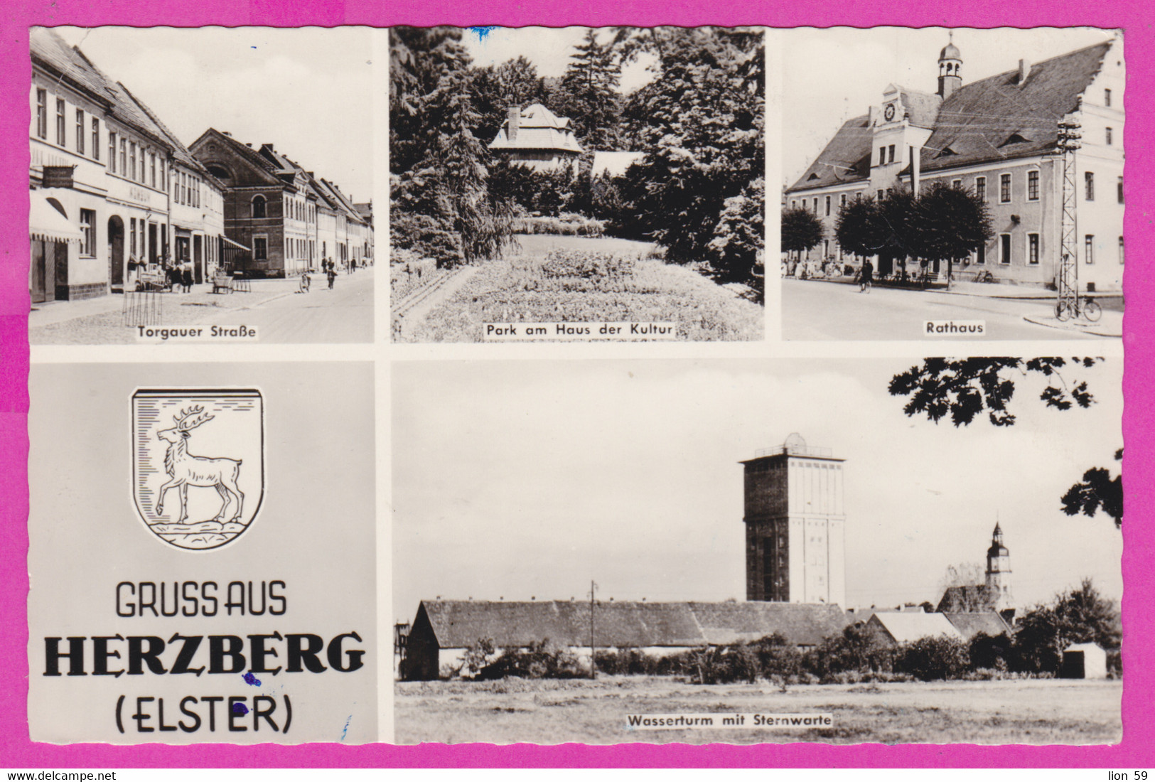 283551 / Germany - Bad Herzberg (Elster) - Torgauer Strasse Park Am Haus Der Kultur Rathaus Wasserturm Mit Sternwarte PC - Herzberg