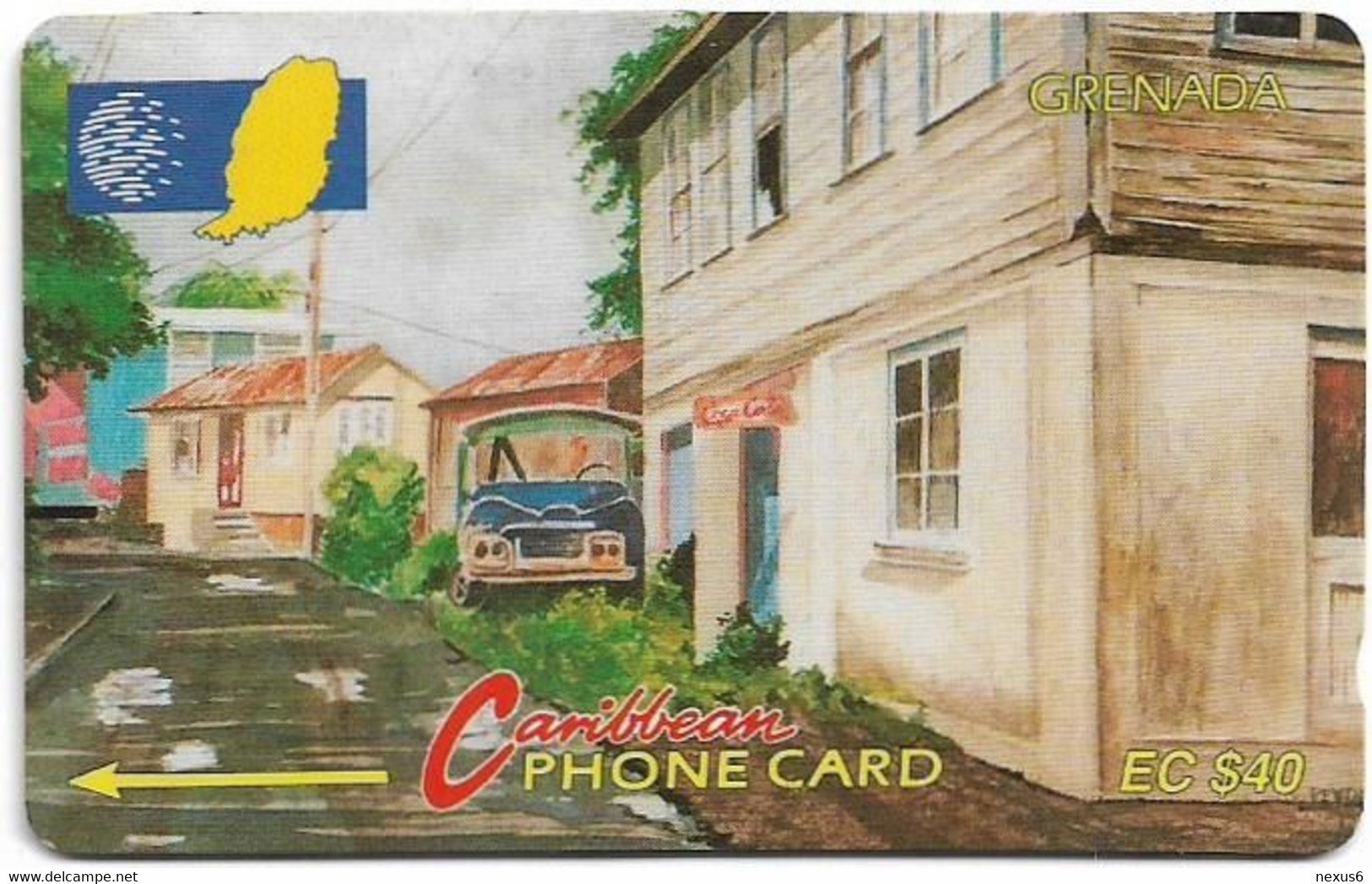 Grenada - C&W (GPT) - Street Scene Gouvyave - 9CGRC - 1994, 10.000ex, Used - Grenada