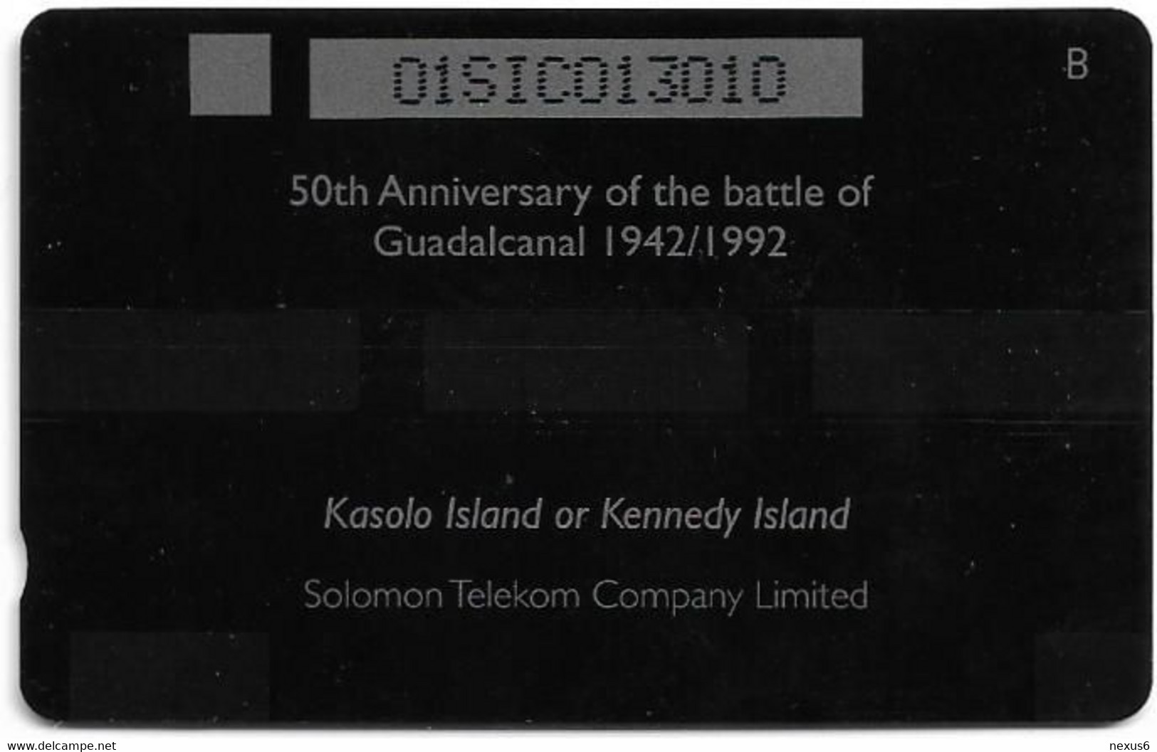 Solomon - Solomon Tel. - GPT - SOL-01 - 01SIC - Kasolo (Kennedy) Island, 10$, Used - Solomon Islands