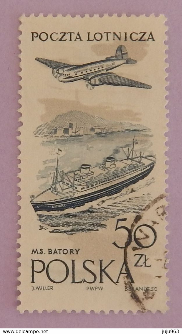 POLOGNE YT PA 51 OBLITÉRÉS  ANNÉE 1957/1958 - Used Stamps