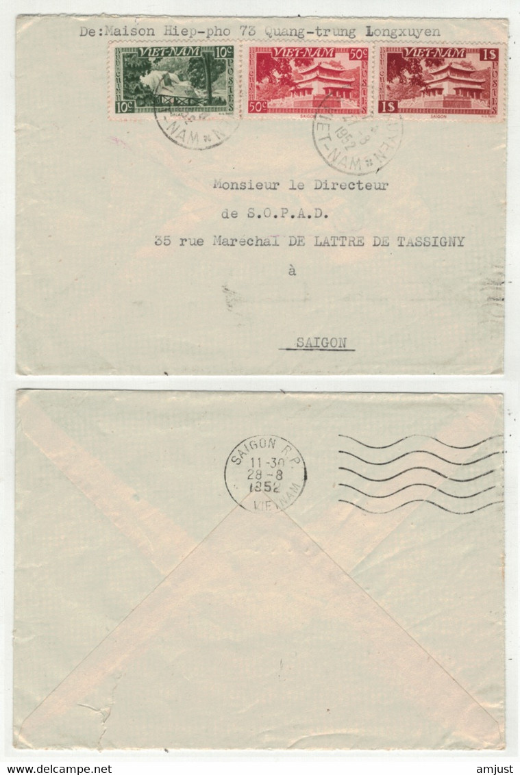 Viêt-Nam // Vietnam // Lettre Pour Saigon Le 27.08.1952 - Viêt-Nam