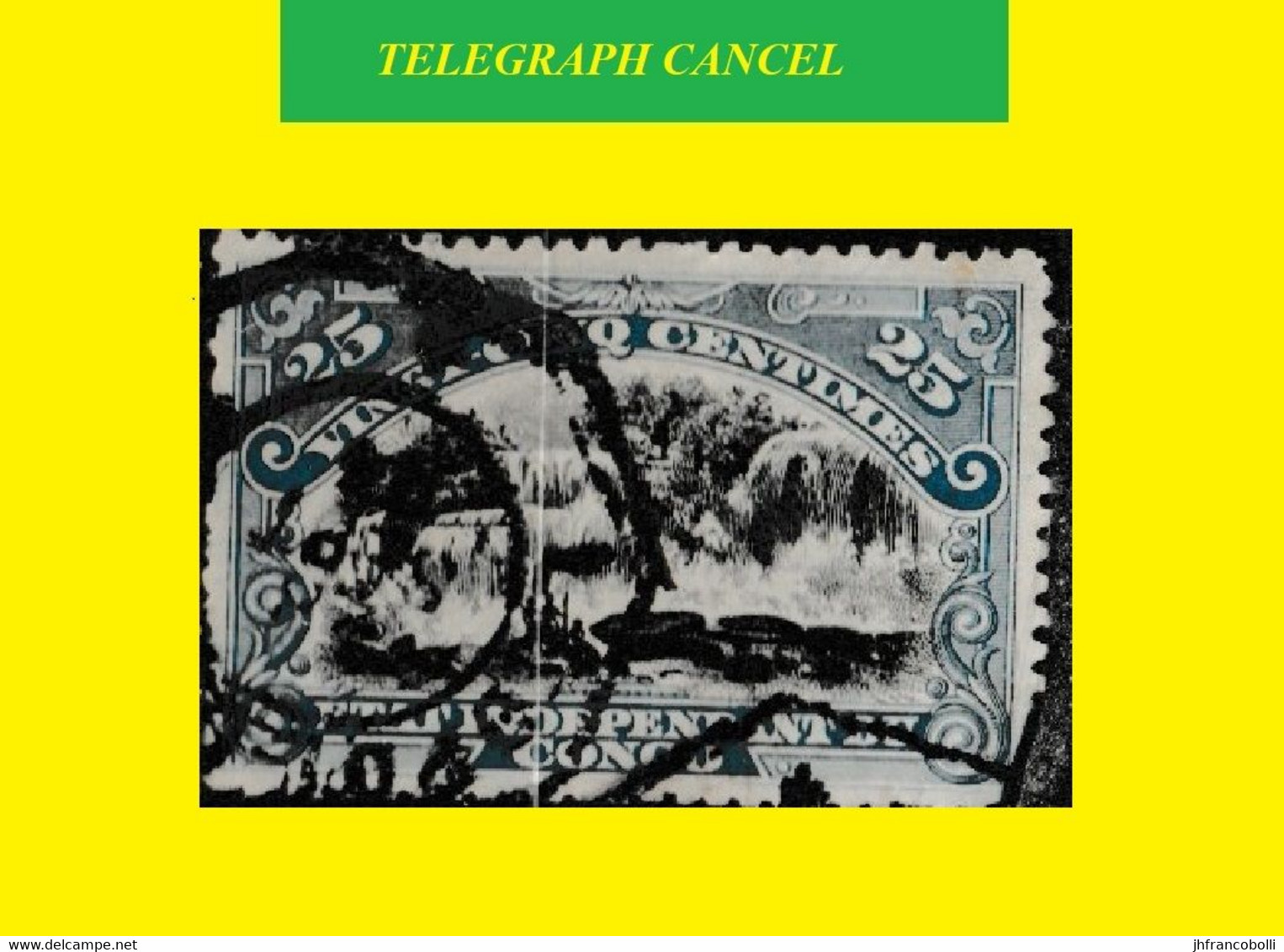 1894 CONGO FREE STATE / ETAT IND. DU CONGO : (octogonal) LEOPOLDVILLE TELEGRAPH CANCEL ON EIC 022 BLUE FALLS - Telegramme