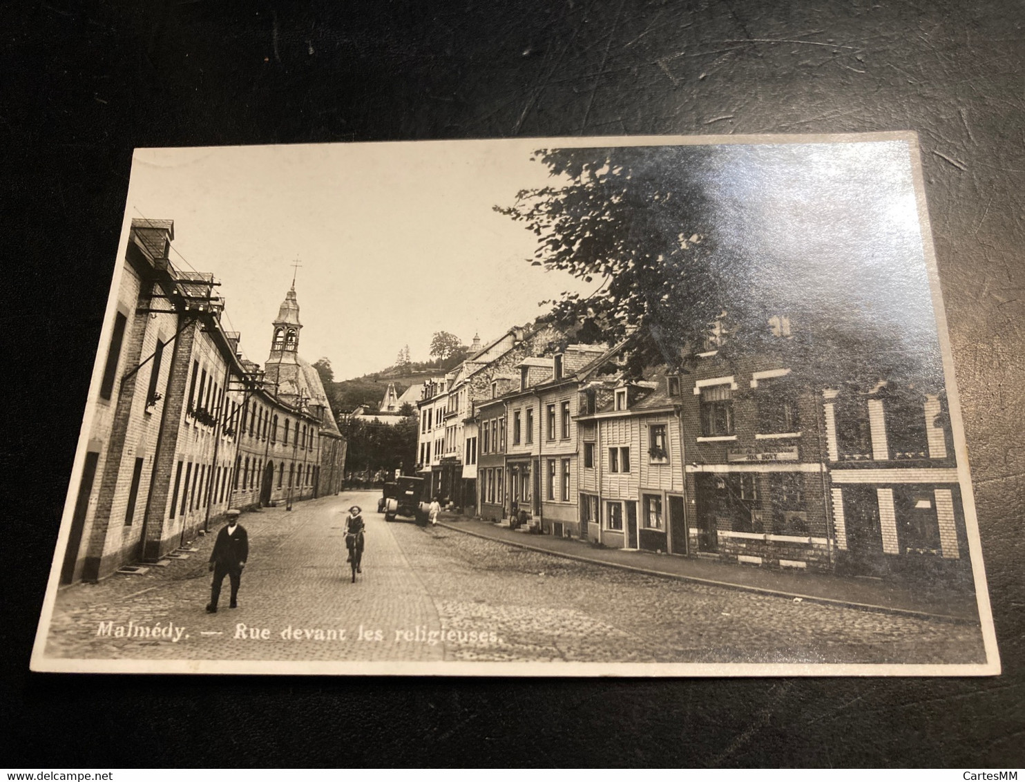 Malmedy Carte Photo Réal Photo Rue Devant Les Religieuses - Malmedy