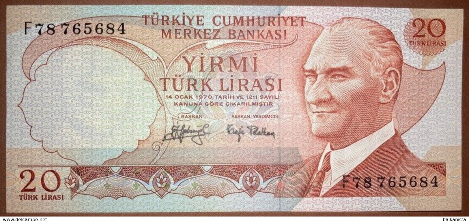 Turkey - 20 Turk Lirasi F78765684 - Turquie