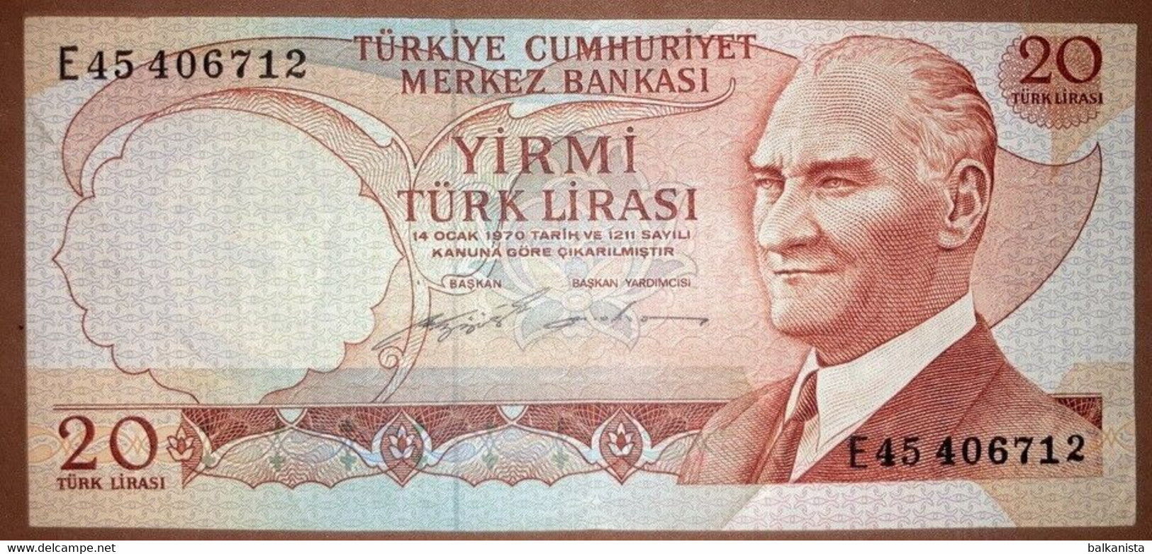 Turkey - 20 Turk Lirasi E45406712 - Turquie
