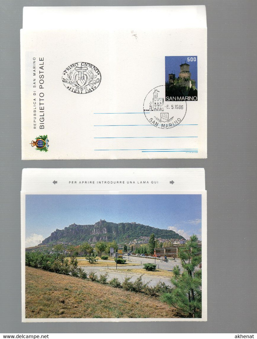 300EML - SAN MARINO , Biglietto Postale : Lotticino Di OTTO Esemplari Nuovi Del 1986 - Entiers Postaux