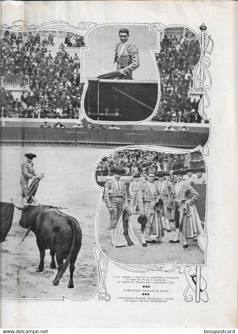 Almourol Tancos Figueira Da Foz Porto Lisboa Corrida Toros Course Taureaux Ilustração Portuguesa Nº 176, 1909 Portugal - General Issues