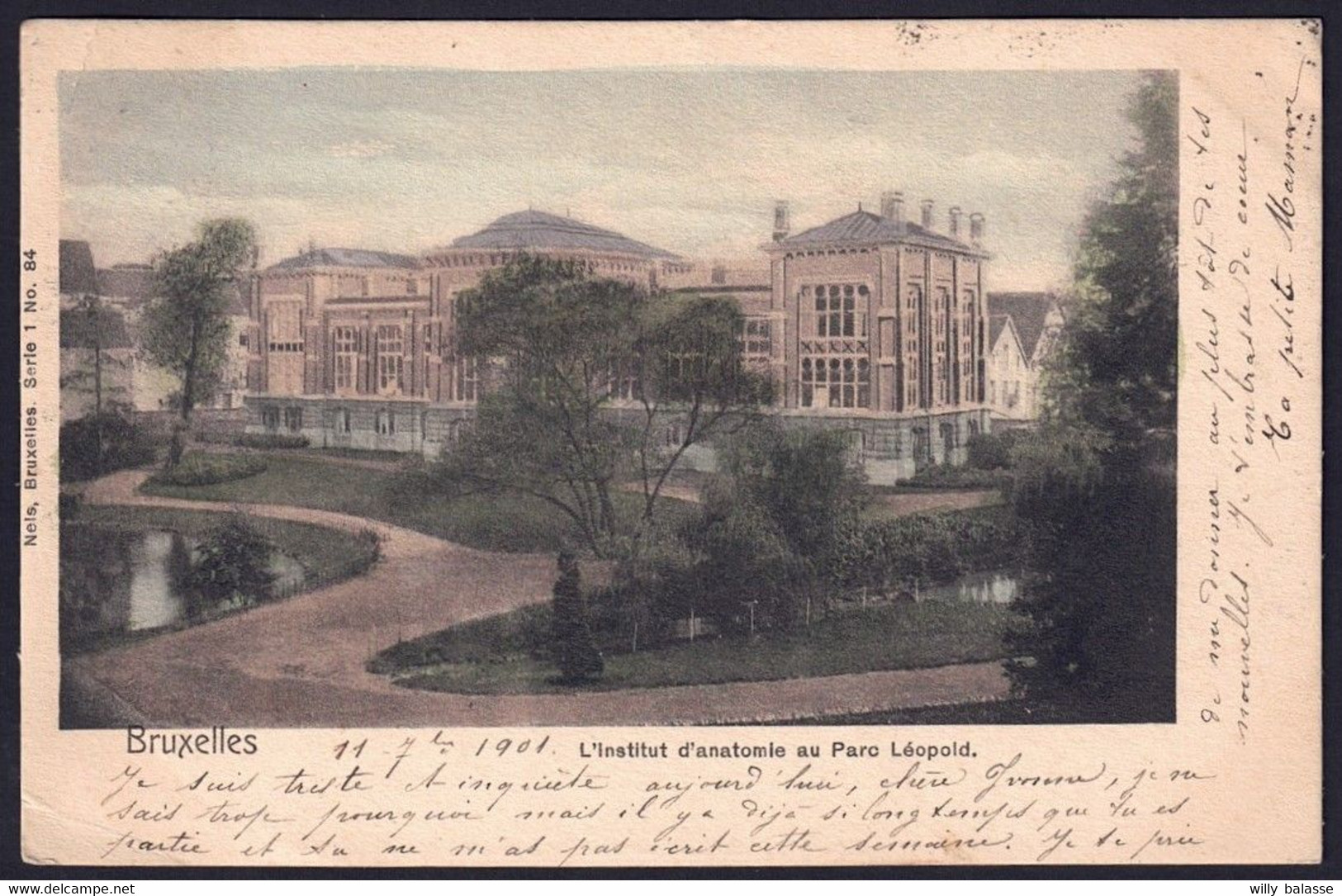 +++ CPA - BRUSSEL - BRUXELLES - L'Institut D'anatomie Au Parc Leopold - Couleur 1901  // - Bossen, Parken, Tuinen