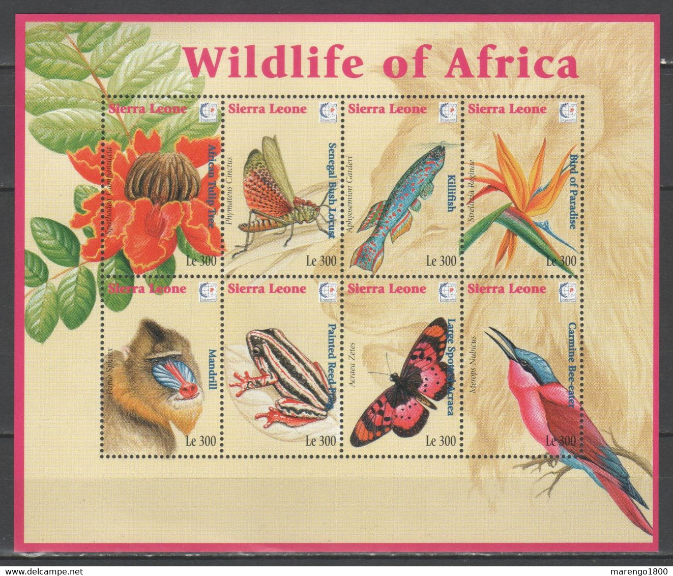 Sierra Leone 1995 - Wildlife Of Africa Bf           (g8893) - Vrac (max 999 Timbres)