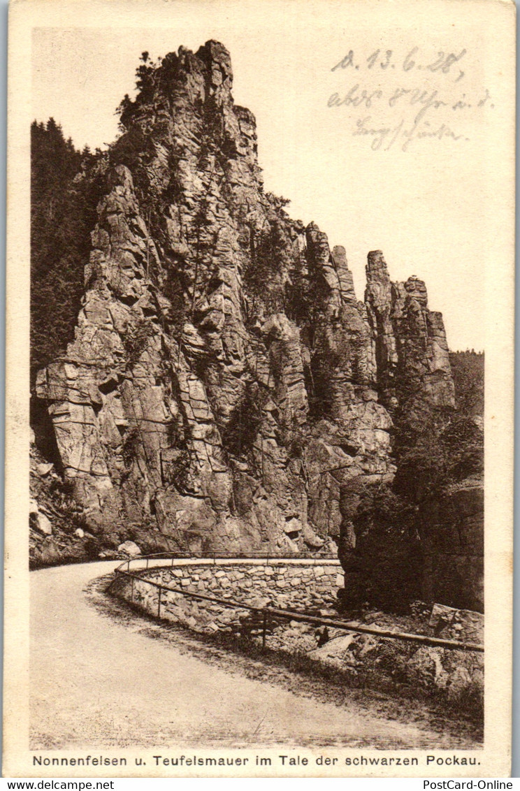 39037 - Deutschland - Nonnenfels U. Feufelsmauer Im Tale Der Schwarzen Pockau - Gelaufen 1928 - Lengefeld