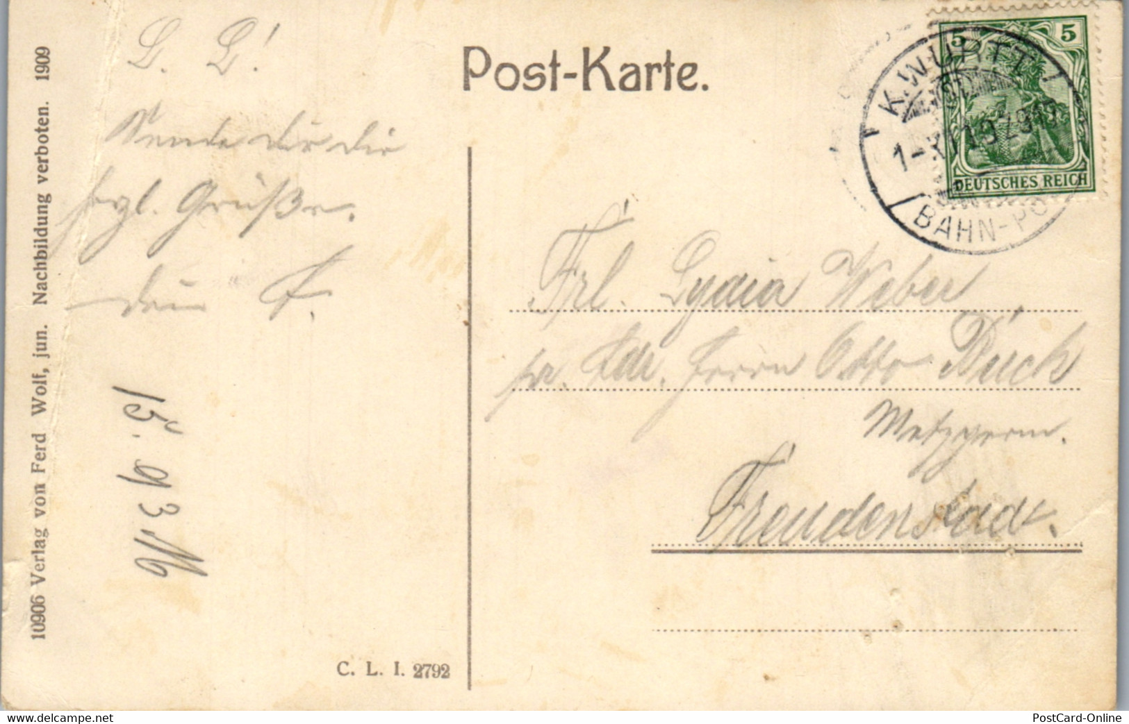 39084 - Deutschland - Nagold , Panorama - Gelaufen 1909 - Nagold