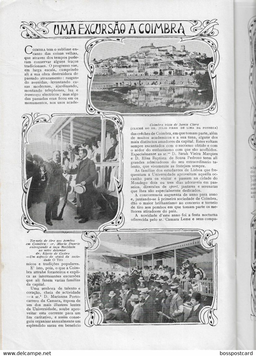 Lisboa Coimbra Monarquia Tourada Corrida Toros Course Taureaux Redacção Ilustração Portuguesa Nº 125, 1908 Portugal