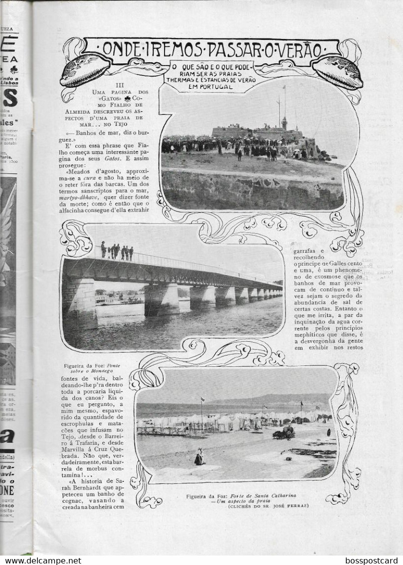 Figueira Da Foz Estoril Cascais Vila Conde Gerês Funchal Aveiro Açores Ilustração Portuguesa Nº 130, 1908 Portugal - Informations Générales