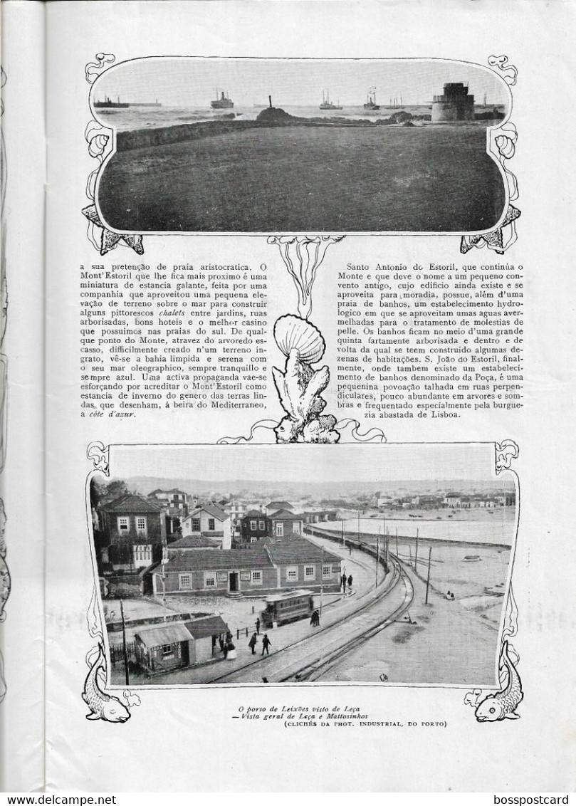 Figueira da Foz Estoril Cascais Vila Conde Gerês Funchal Aveiro Açores Ilustração Portuguesa Nº 130, 1908 Portugal