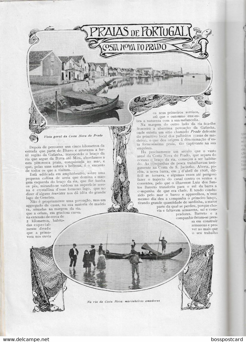 Figueira da Foz Estoril Cascais Vila Conde Gerês Funchal Aveiro Açores Ilustração Portuguesa Nº 130, 1908 Portugal