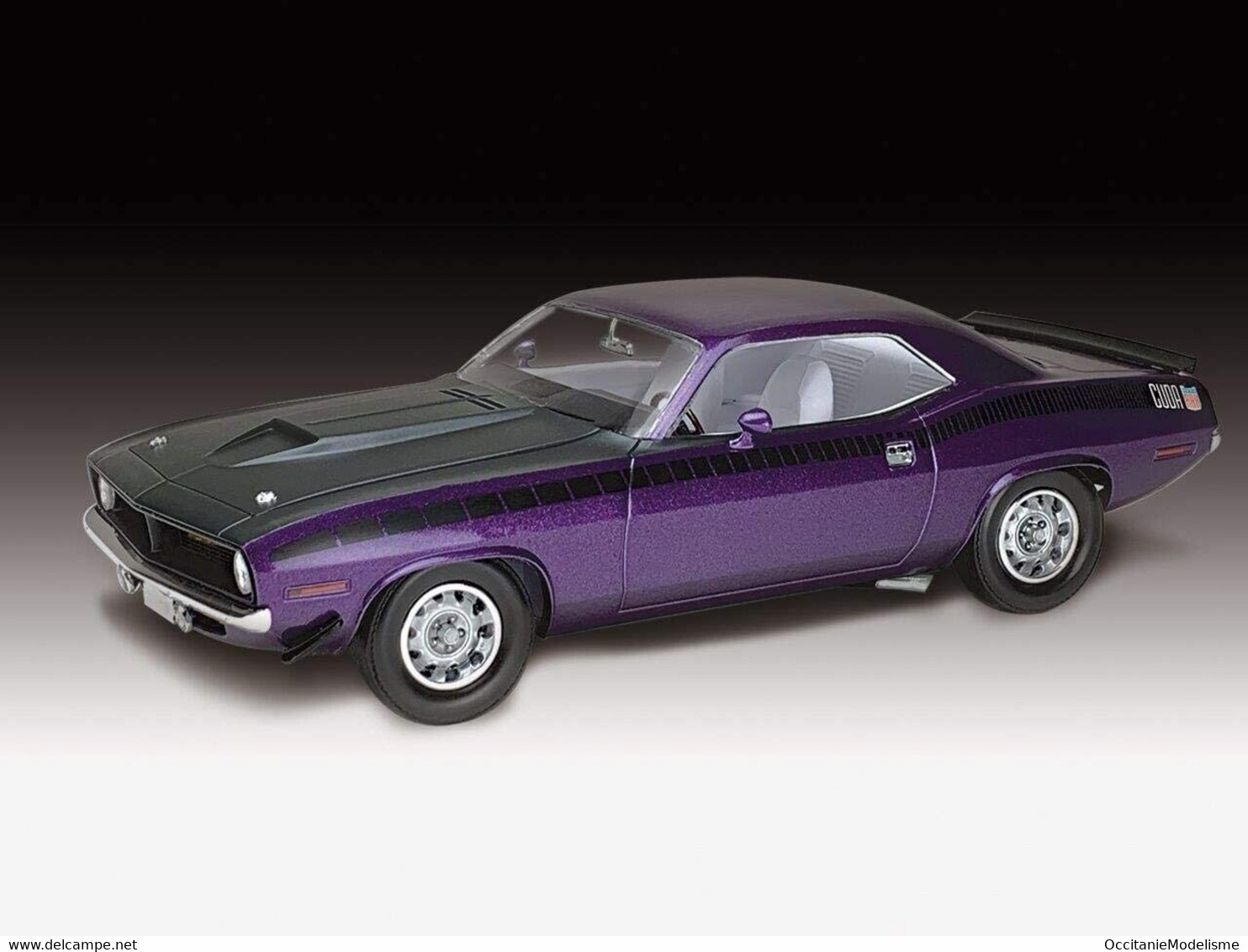 Revell - SET PLYMOUTH AAR CUDA 1970 + Peintures + Colle Maquette Kit Plastique Réf. 67664 Neuf NBO 1/25 - Auto's