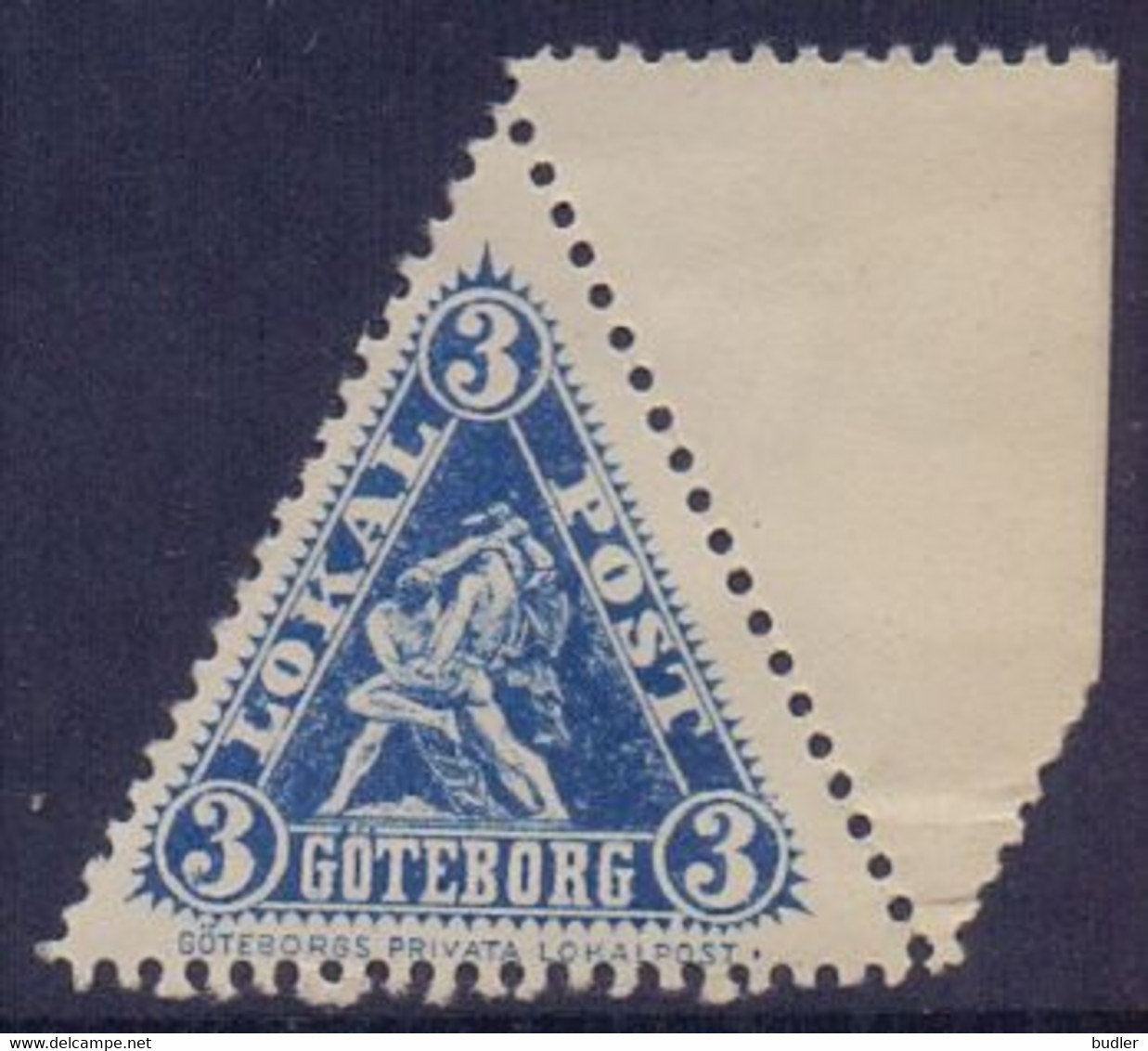 SWEDEN : ## LOKALPOST GÖTEBORG ## : 3 öre – MNH - Met Bladboord / Avec Bord De Feuille : - Lokale Uitgaven