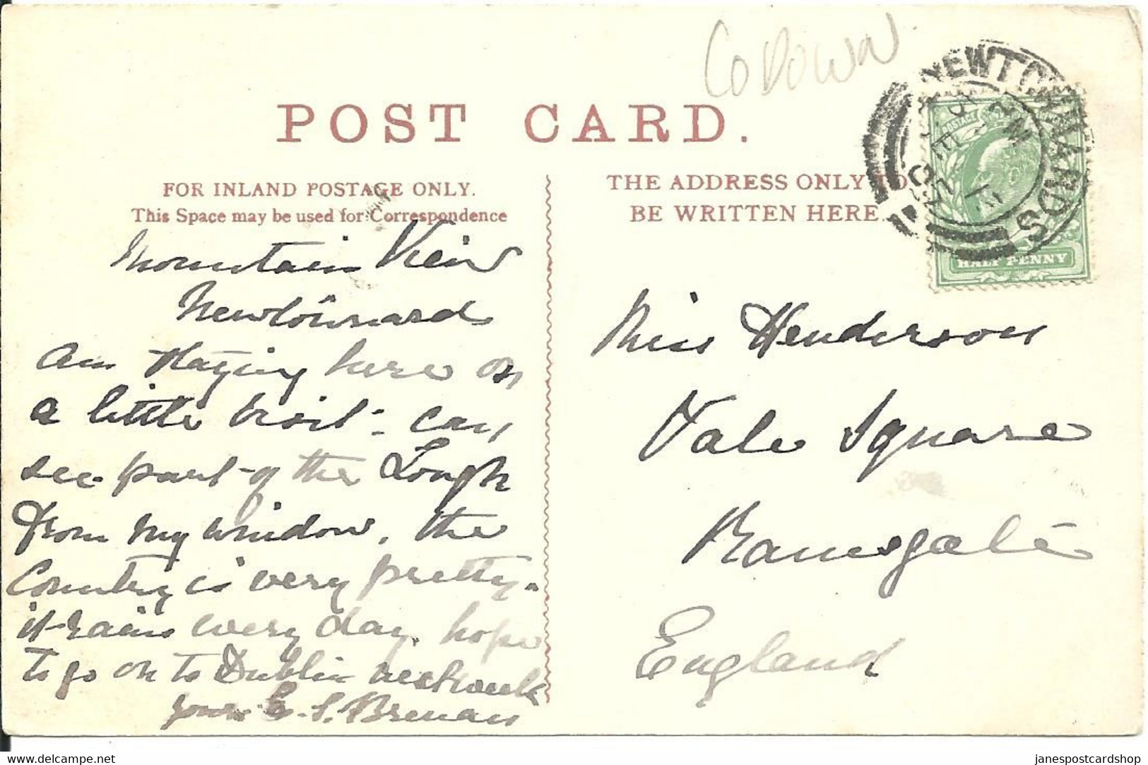 NEWTOWNARDS - STRANGFORD LOUGH - COUNTY DOWN - IRELAND WITH GOOD NEWTOWNWARDS POSTMARK - Down