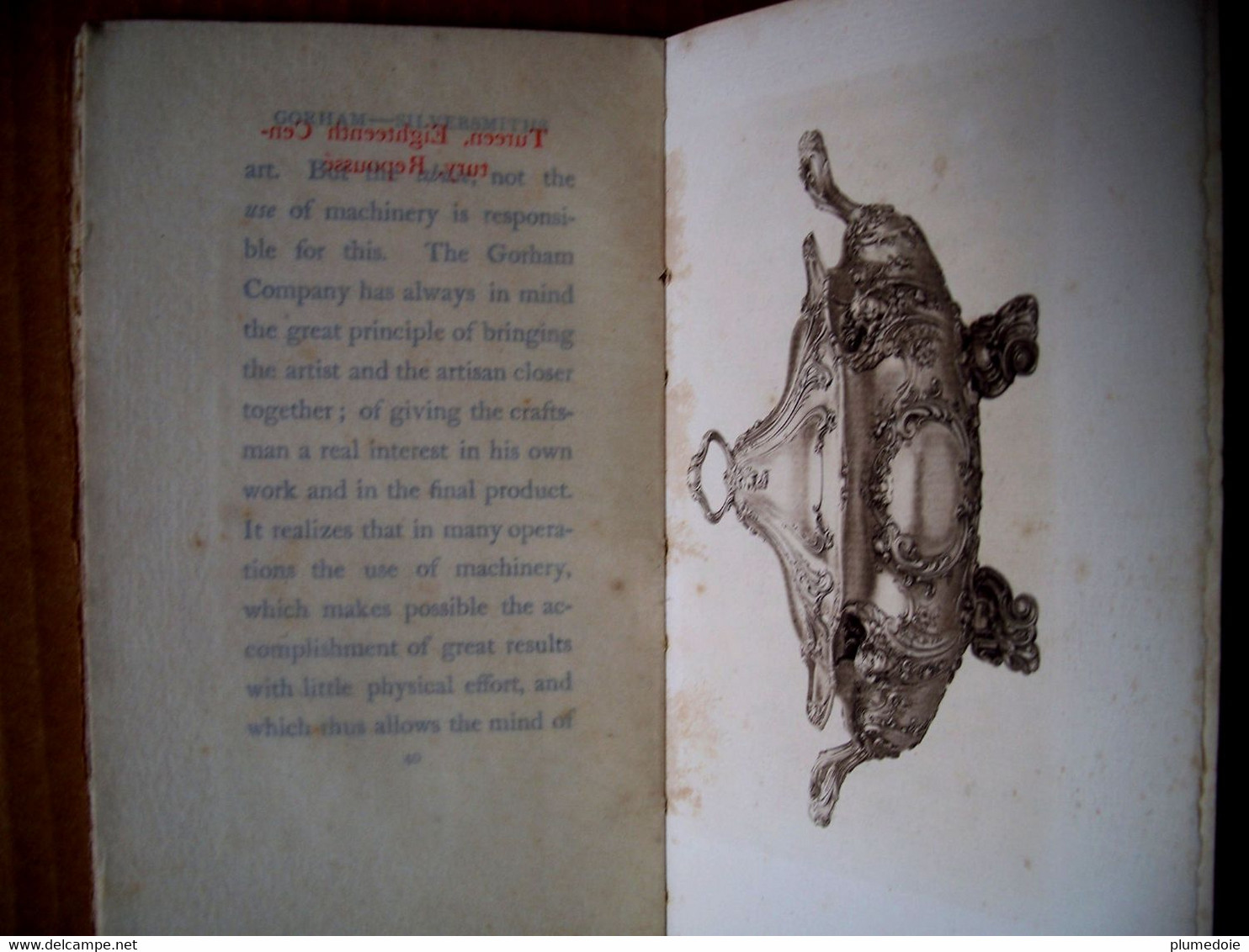 RARE BOOK , GORHAM MANUFACTURING COMPANY SILVERSMITHS , 1900 , Livret Catalogue ORFEVRE ARGENTERIE , Edition Originale